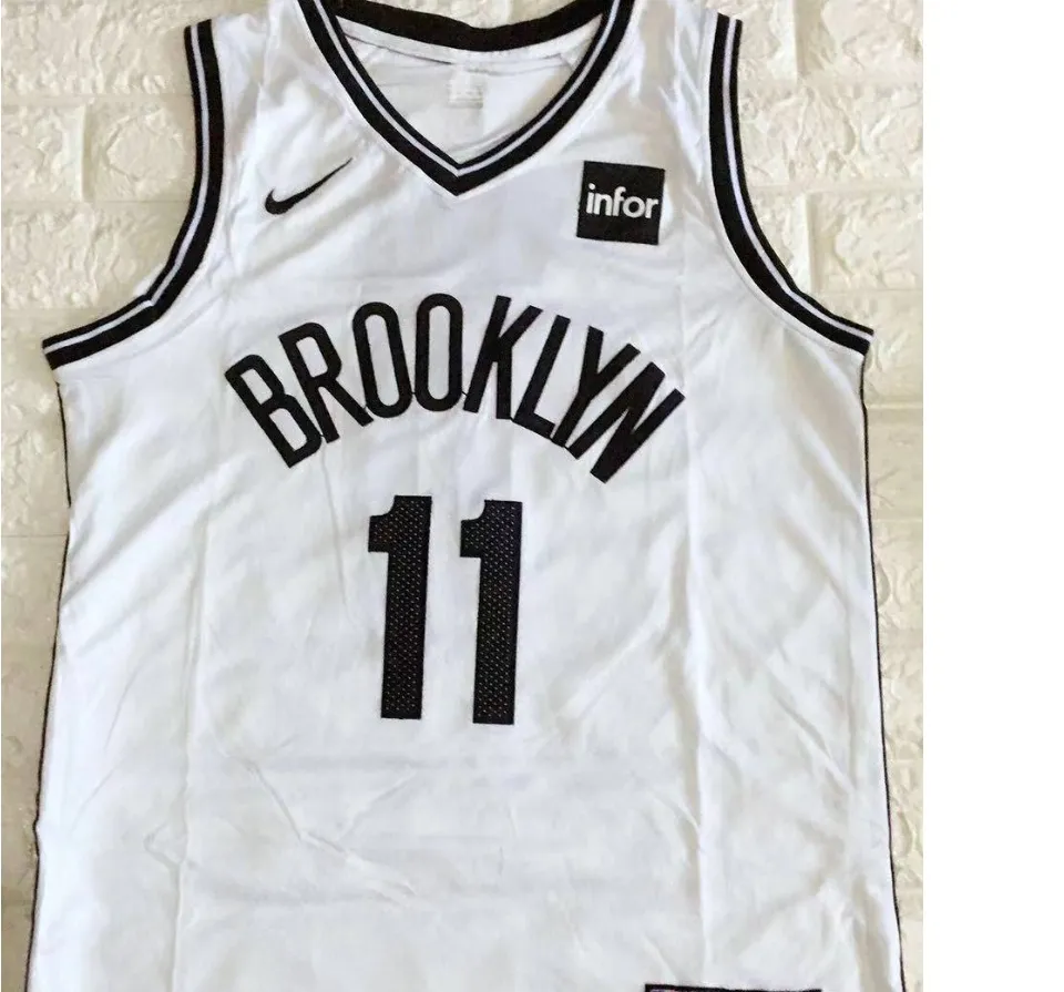 Buy the Nike Brooklyn Nets NBA #11 Irving Bed-Stuy Whie Jersey