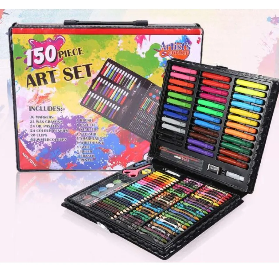 150 Pcs Art Supplies For Kids, Deluxe Kids Art Set For Drawing