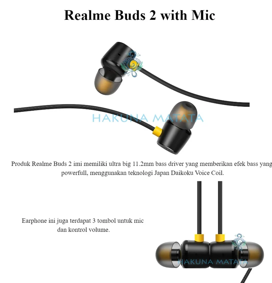 Realme buds 2 with mic for android discount smartphones