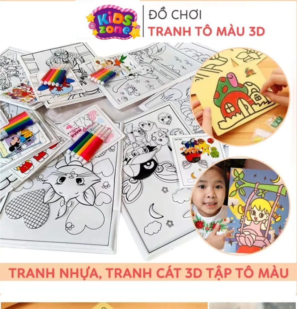 Tranh Cát Tô Màu Cho Bé | Lazada.Vn