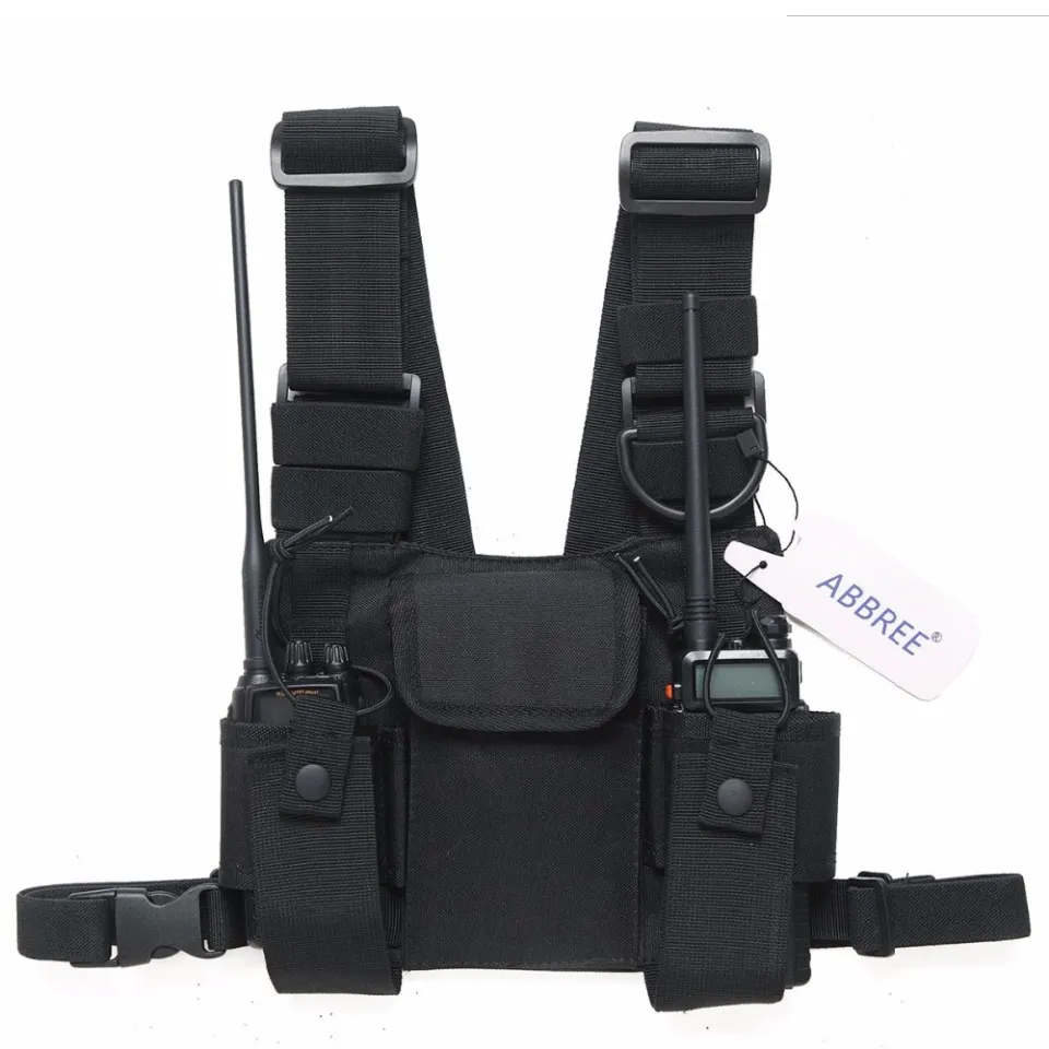 Walkie Talkie Holder Bag Two Way Radio Case with Shoulder Strap for Baofeng