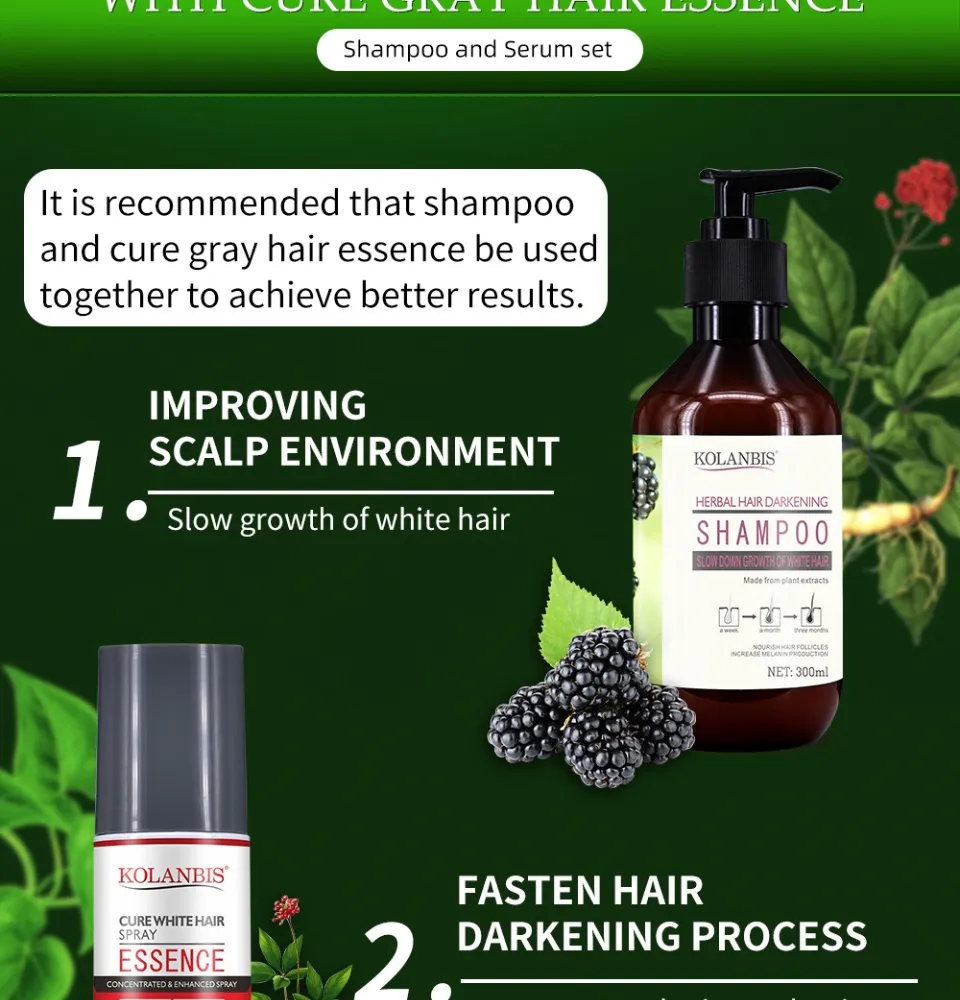 4 In SET Hair Darkening Shampoo + Anti White Hair Spray Gray Hair Treatment Reduce White Hair Therapy Hair Care Remedy | Lazada 4 In SET Hair Darkening Shampoo + Anti White Hair Spray Gray Hair Treatment Reduce White Hair Therapy Hair Care Remedy | Lazada