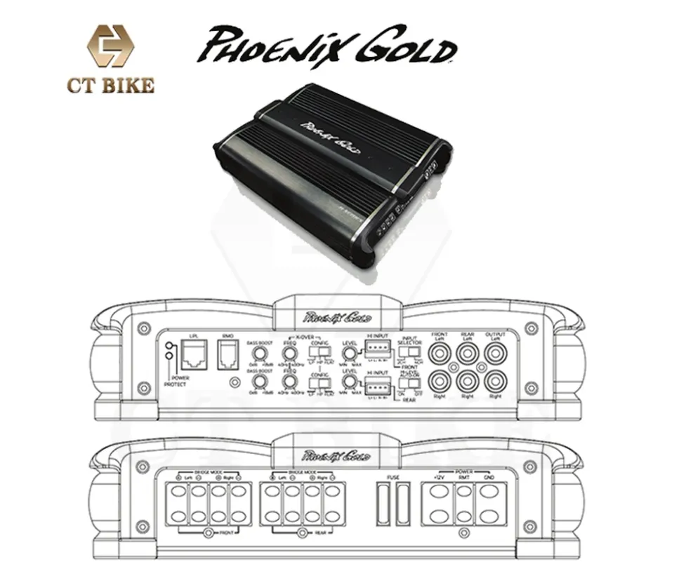 Phoenix Gold Amplifier R3004 Multi Channel Amplifier  300 Watt 4 Channel  Amplifier  Shopee Malaysia