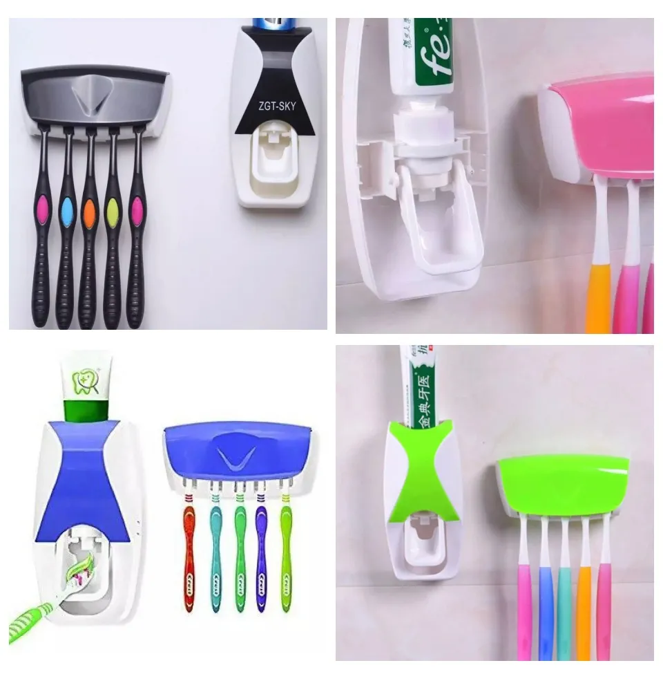 Toothpaste Dispenser With Toothbrush Holder 最大55%OFFクーポン