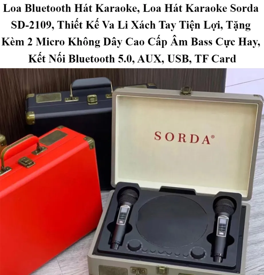 Loa Bluetooth Hát Karaoke, Loa Hát Karaoke Sorda SD-2109, Thiết Kế