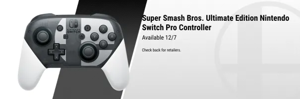 Official Nintendo Switch Pro Controller - Super Smash Bros Ultimate Edition