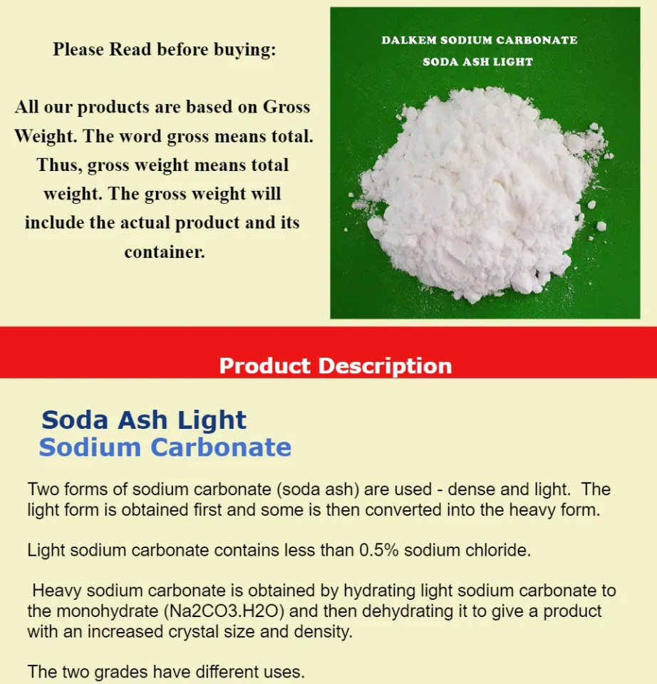 Soda Ash Light (Sodium Carbonate)
