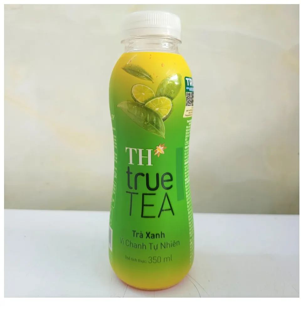 Chai 350ml] TRÀ XANH VỊ CHANH TỰ NHIÊN [VN] TH TRUE Green Tea Natural Lemon  Flavor 