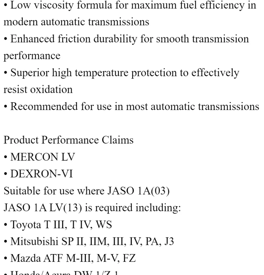 Automatic Transmission Fluids Transmax Dexron VI Mercon LV Supplier  Malaysia  Automatic Transmission Fluids Transmax Dexron VI Mercon LV  Distributor Malaysia