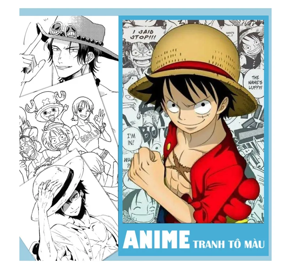 Bộ Tranh tô màu Anime One Piece - Dành cho các Fan của One Piece ...