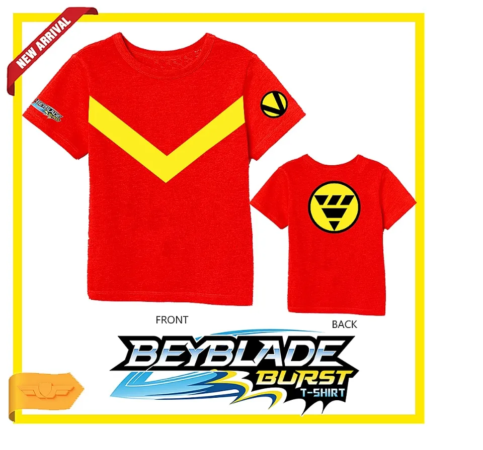 BEYBLADE BURST Shu Kurenai & Valt Aoi T-shirt child Chiffon Top