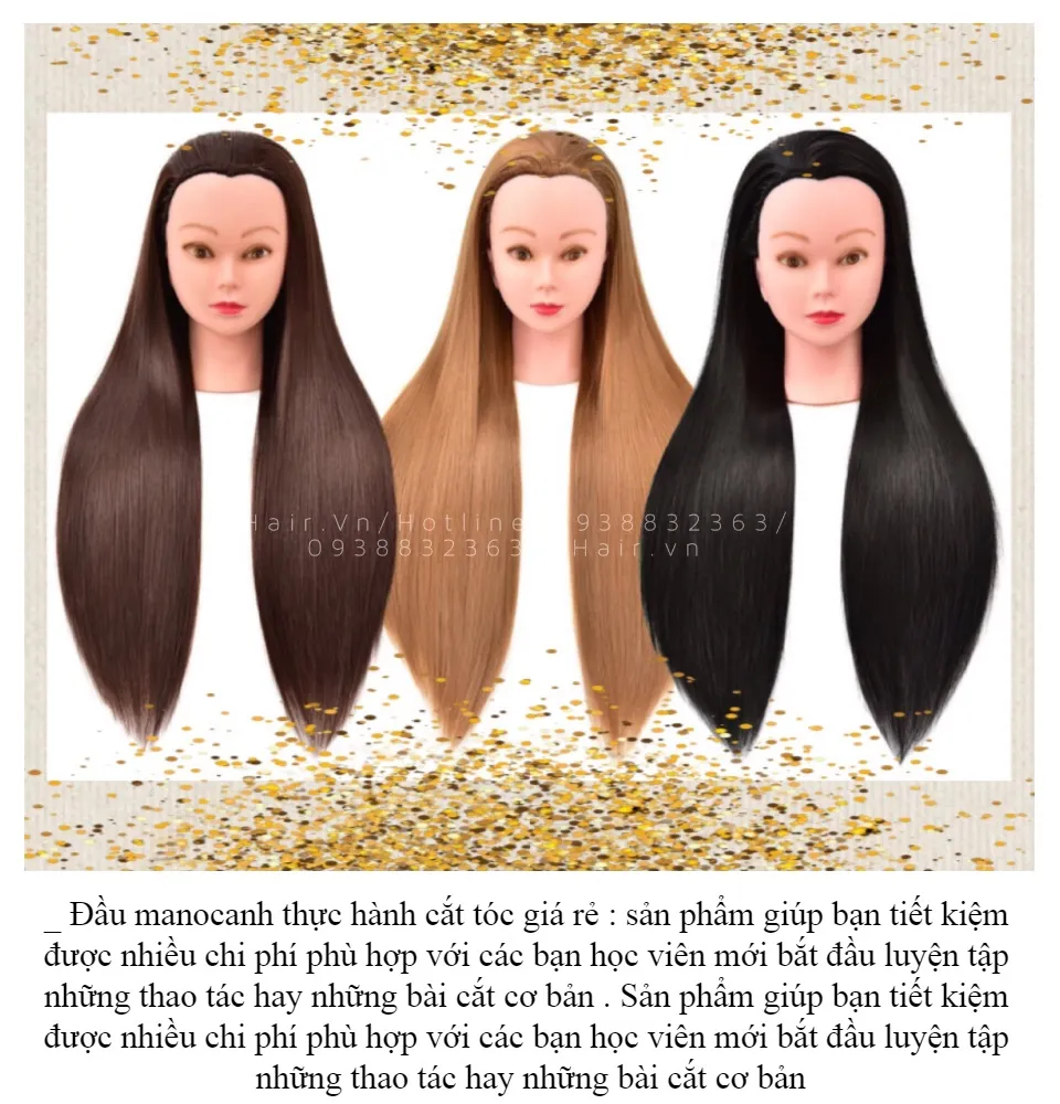 Đầu ken manocanh học cắt tóc loại đàu nhẹ dài đẹp dành cho học viên nữ và  nam giá rẻ  MixASale
