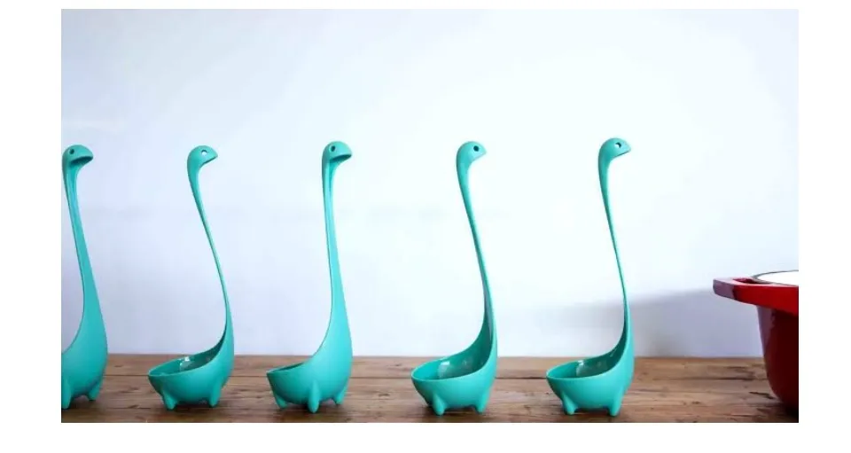 An Adorable Long Necked Dinosaur Soup Ladle That Stands Up on Its