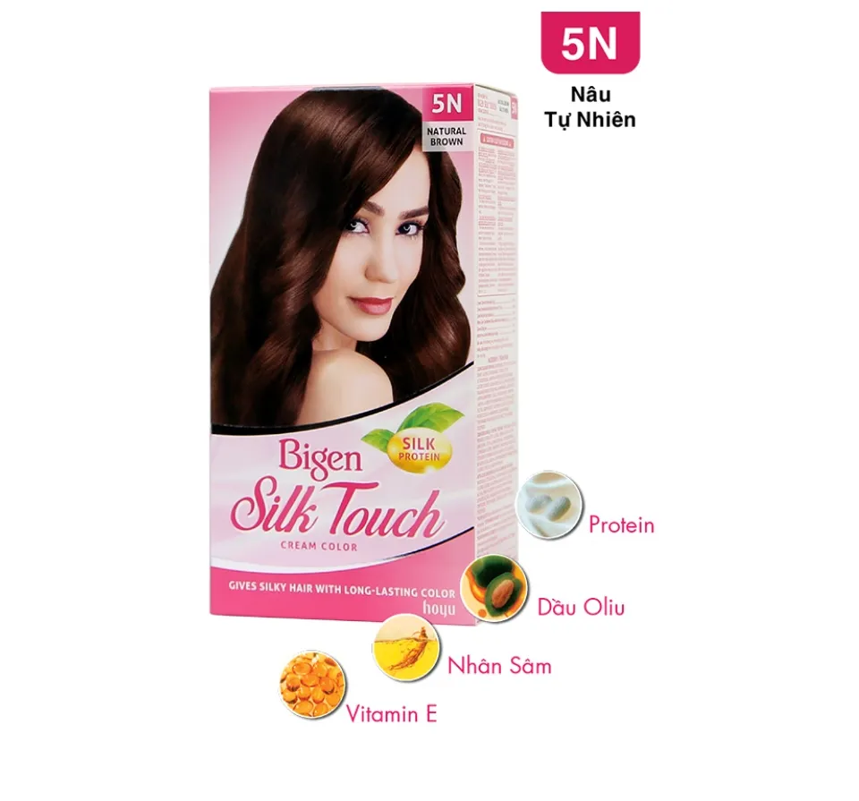 Thuốc nhuộm tóc Bigen Silk Touch Cream Color 5N là sản phẩm giúp bạn tạo nên một phong cách thật tự nhiên và tươi trẻ cho mái tóc của mình. Sử dụng sản phẩm này sẽ mang đến cho bạn một giá trị lớn về chất lượng và thời gian sử dụng. Hãy tìm hiểu thêm về thuốc nhuộm tóc Bigen Silk Touch Cream Color 5N bằng cách xem hình ảnh liên quan.