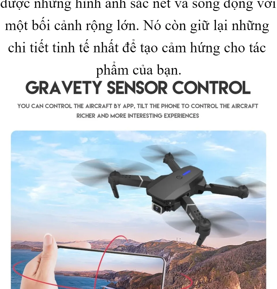 Máy Bay Điều Khiển Từ Xa - Flycam E525 1080P, Camera 4K Điều Khiển ...