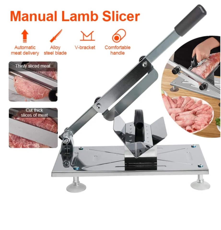 Spring Automatic Meat Delivery Food Cutter Slicing Machine Manual Slicer  Fat Beef Roll Lamb Roll Meat