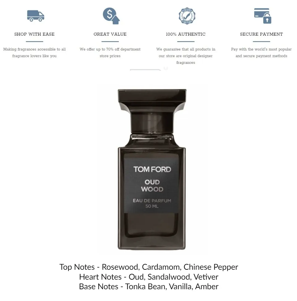 Original Real On Sale Tom Ford Oud Wood EDP for Unisex Men Women 50ml Eau  de Parfum TomFord Black Brand New 100% Original Perfume Fragrance | Lazada  PH