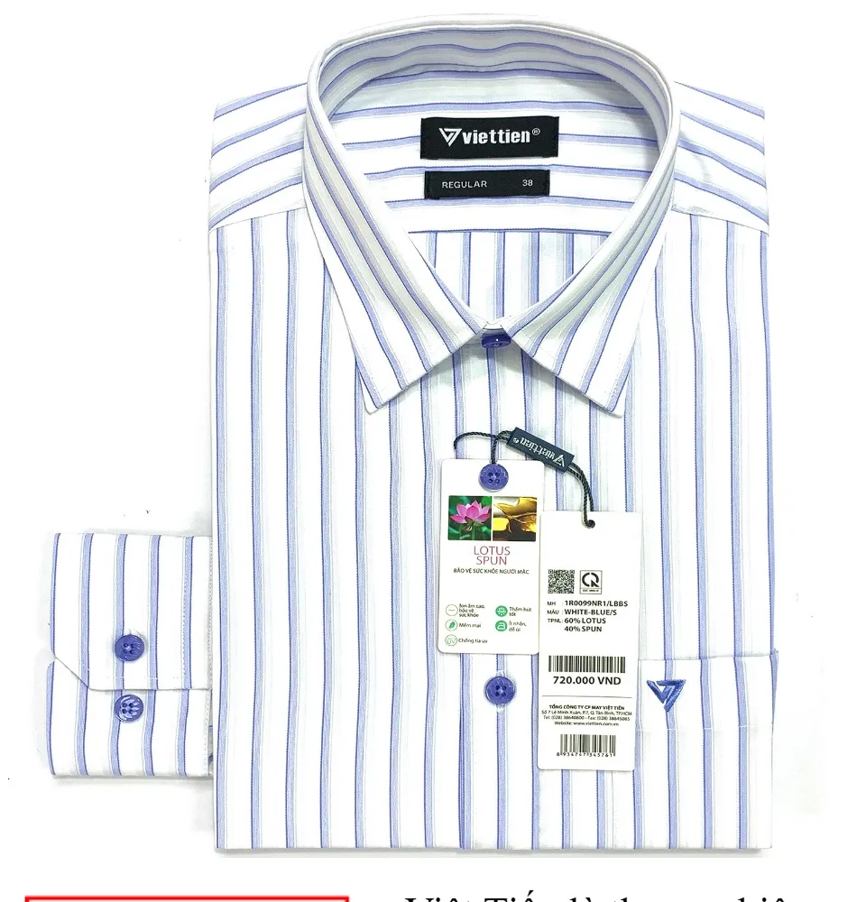 Viettien - Áo Sơ Mi Nam Dài Tay Kẻ Sọc 1R0099 Regular Dáng Rộng - Áo Sơ Mi  Nam Công Sở Việt Tiến | Lazada.Vn