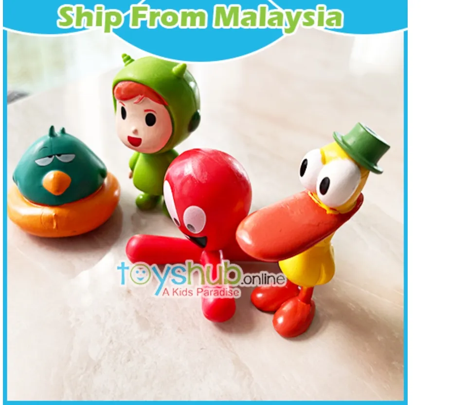 Boneca dos desenhos animados Pocoyo Zinkia Doll Pvc Action Figures Kids Toy  Birthday Gift 7pcs/set A L