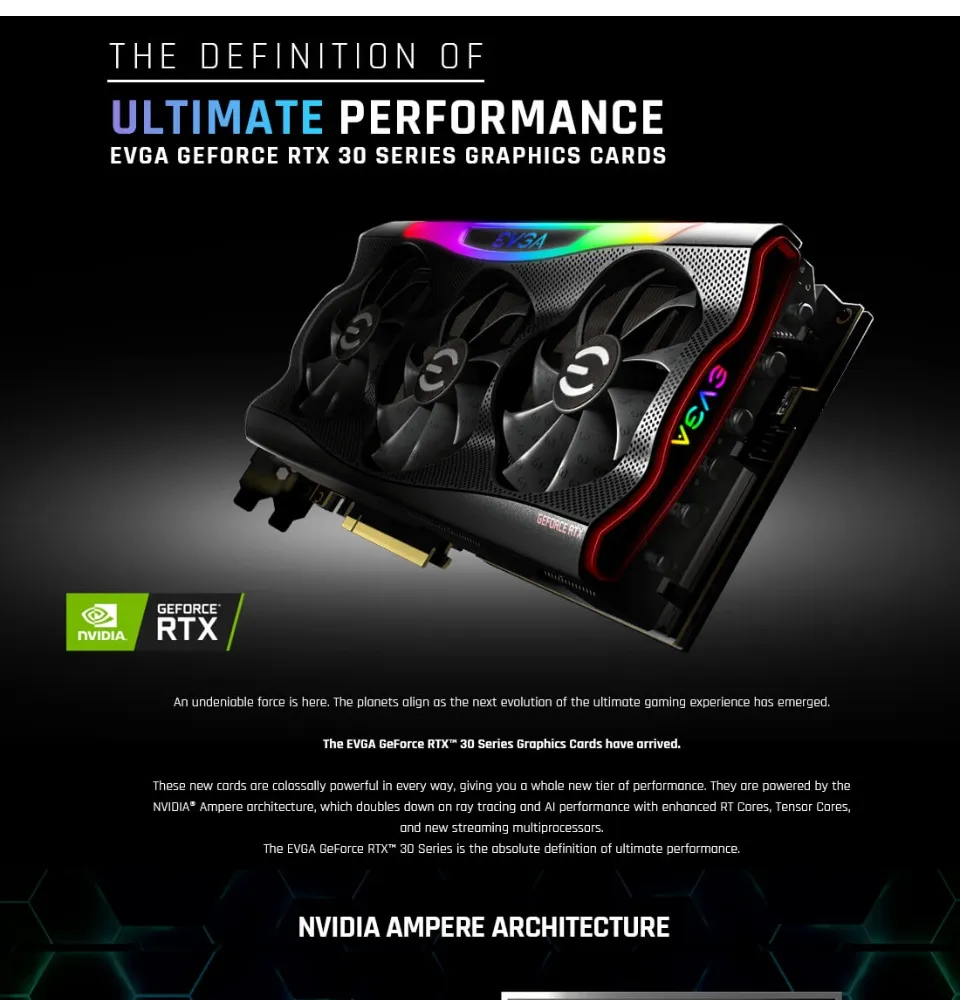 EVGA GeForce RTX 3090 FTW3 ULTRA GAMING # 24G-P5-3987-KR, 24GB GDDR6X, iCX3  Technology, ARGB LED, Metal Backplate | Lazada