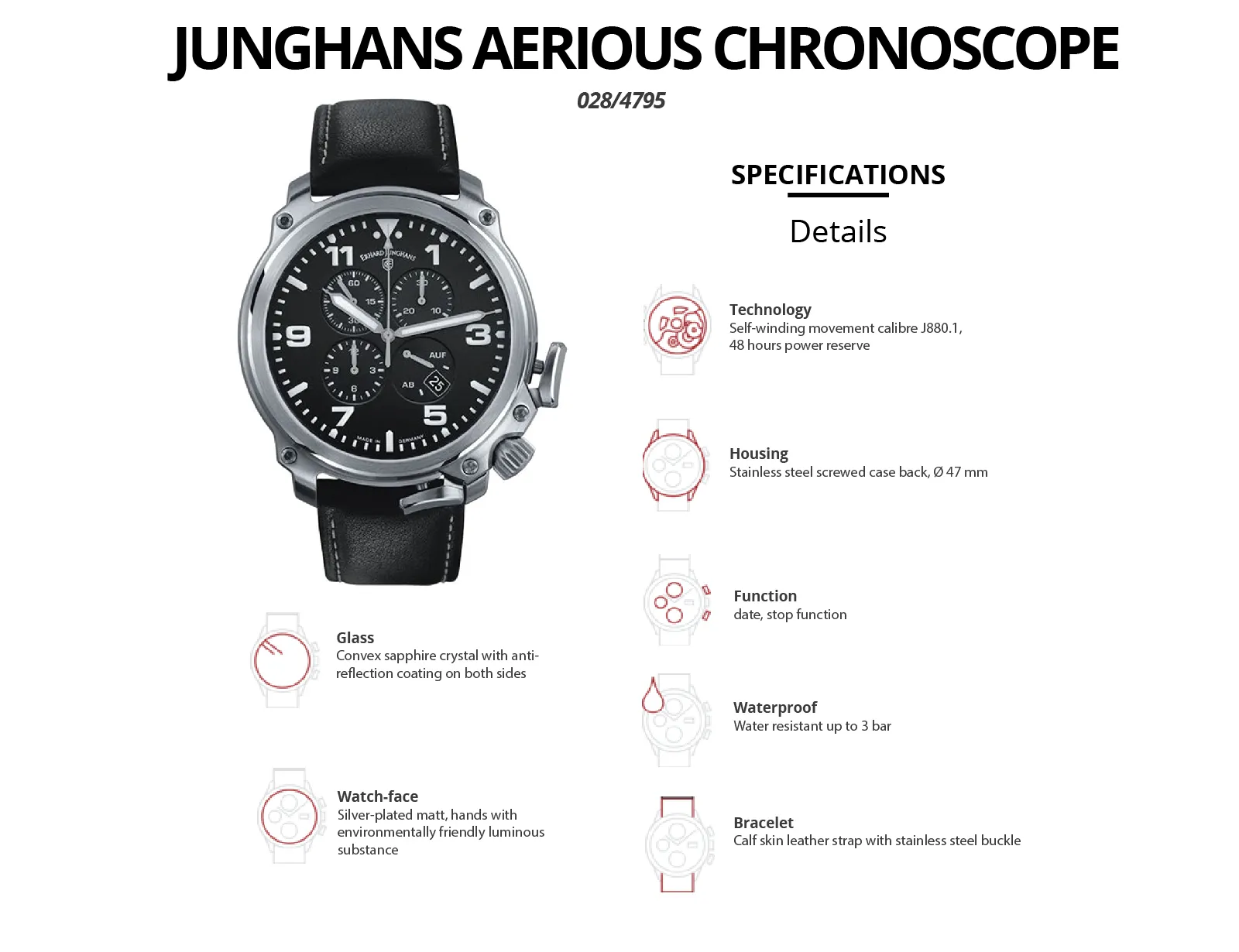 Erhard Junghans Aerious Chronoscope 028 4795.00 eBay