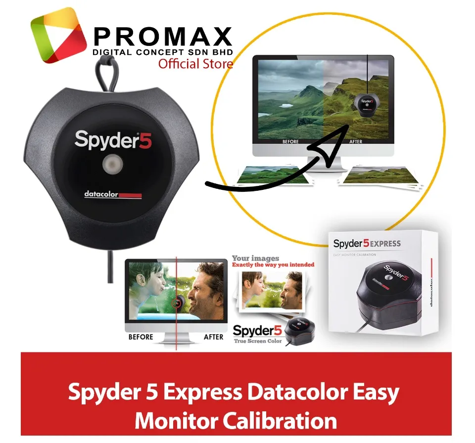 Datacolor Spyder5 EXPRESS Spyder 5 Designed for Hobbyist Photographers 100%  Original Datacolor Malaysia | Lazada