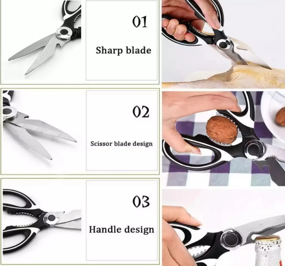 Buy Wholesale China Multi Purpose Kitchen Shears Nutcracker Tools  Detachable Stainless Steel Chicken Bone Food Scissors & Kitchen Scissors at  USD 0.76