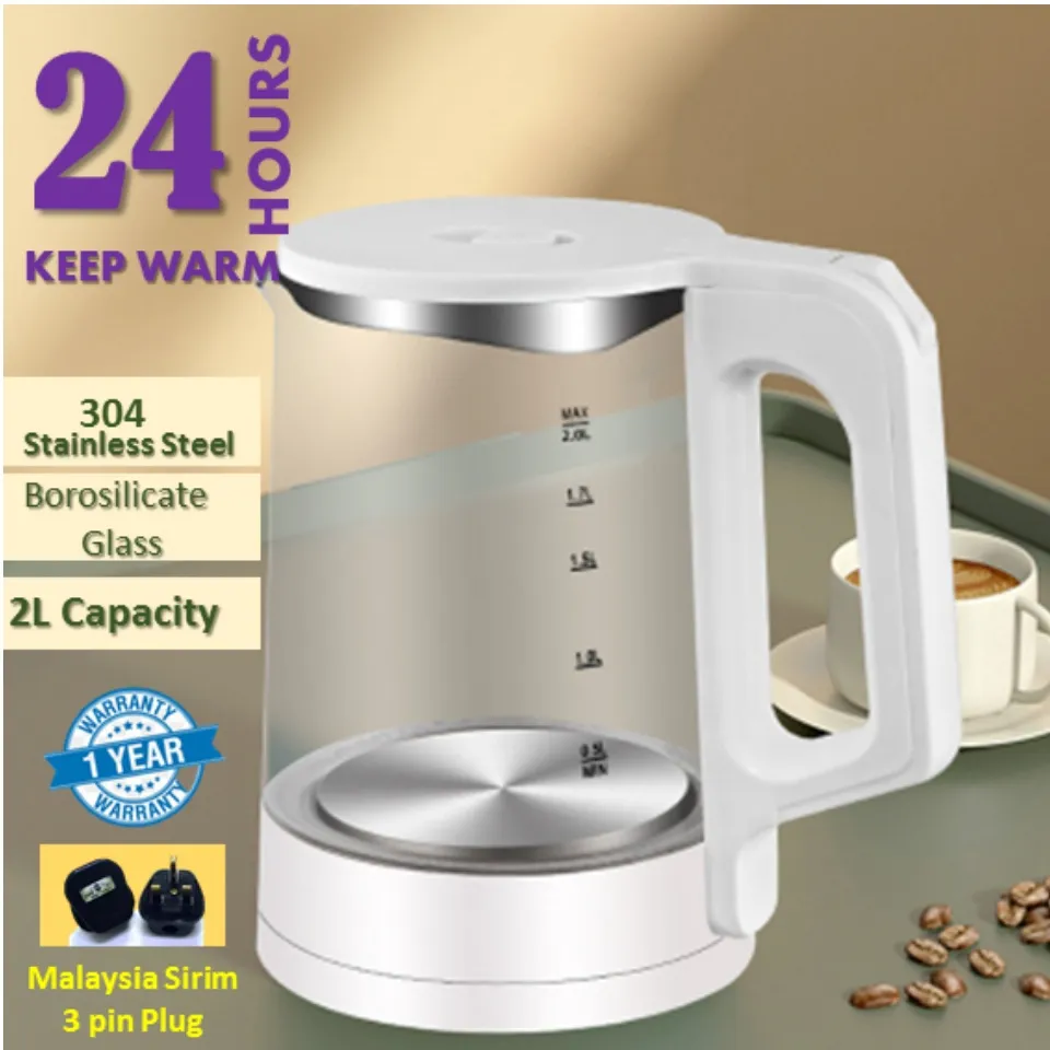 2-Liter Electric Kettle Stainless Steel Water Boiler Auto Shut-Off