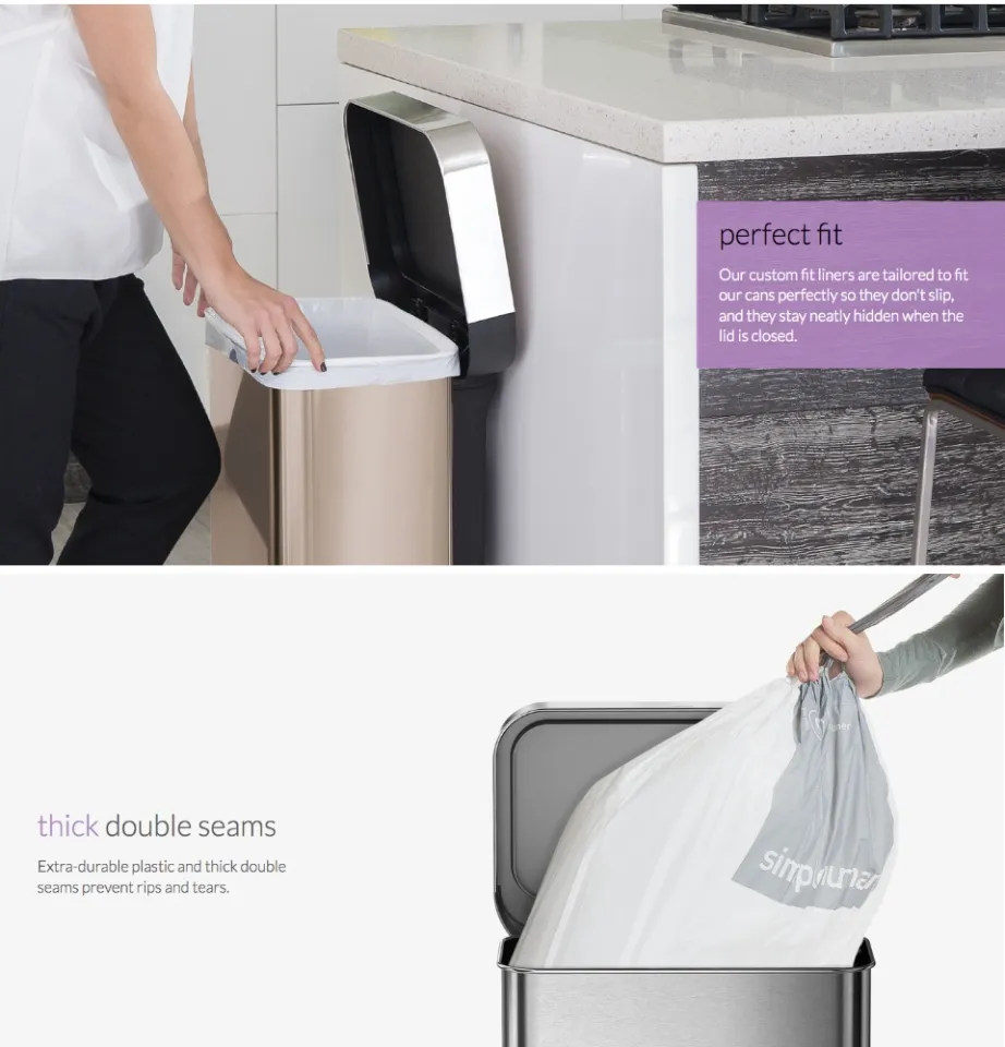 simplehuman Bin Liners 30-35L Code H - 60 Pack