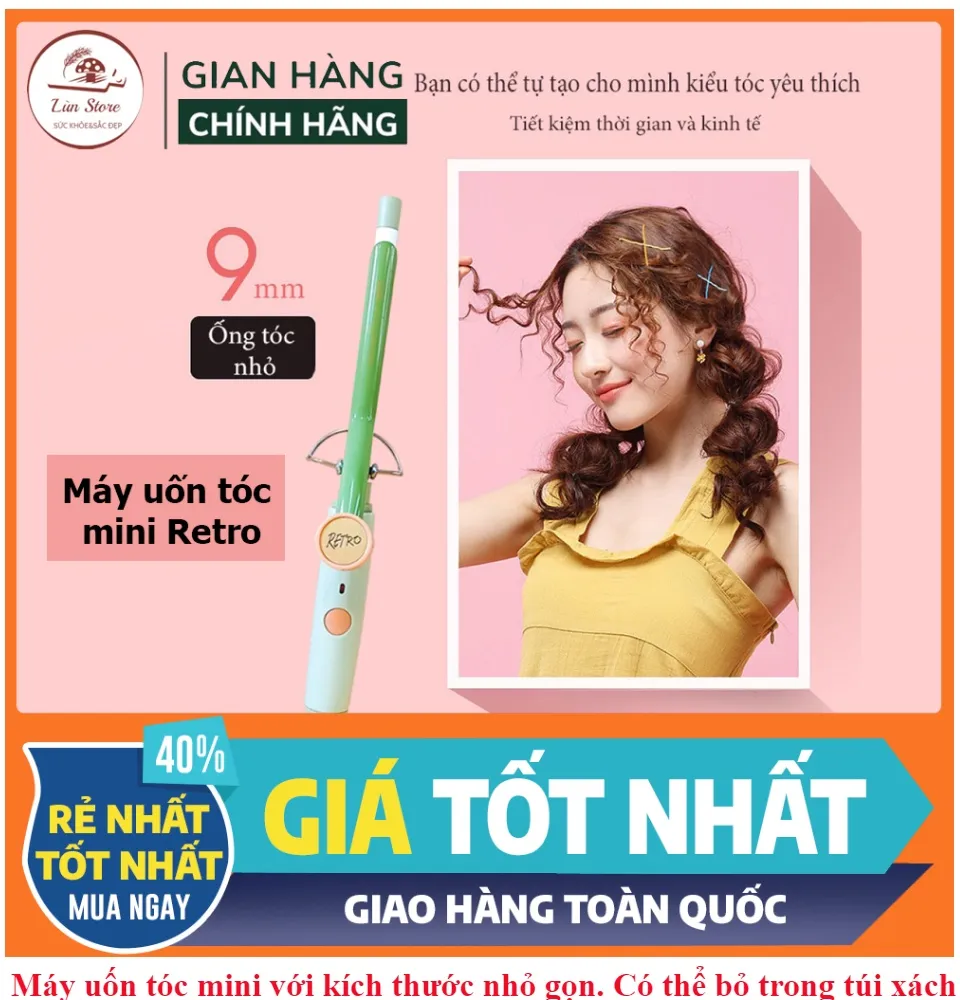 Chiếc máy làm tóc xoăn mini RETRO đa chức năng sẽ khiến bạn không thể rời mắt khỏi máy này được. Với thiết kế vintage sang trọng, đa chức năng và dễ sử dụng, bạn có thể tạo nhiều kiểu tóc xoăn khác nhau một cách dễ dàng và nhanh chóng.