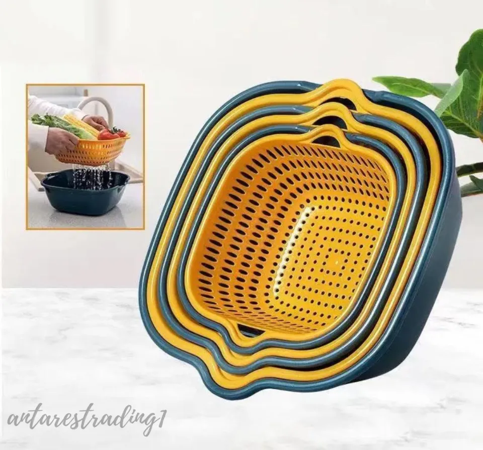  6PCS Kitchen Colander Strainer Set Vegetable Washing