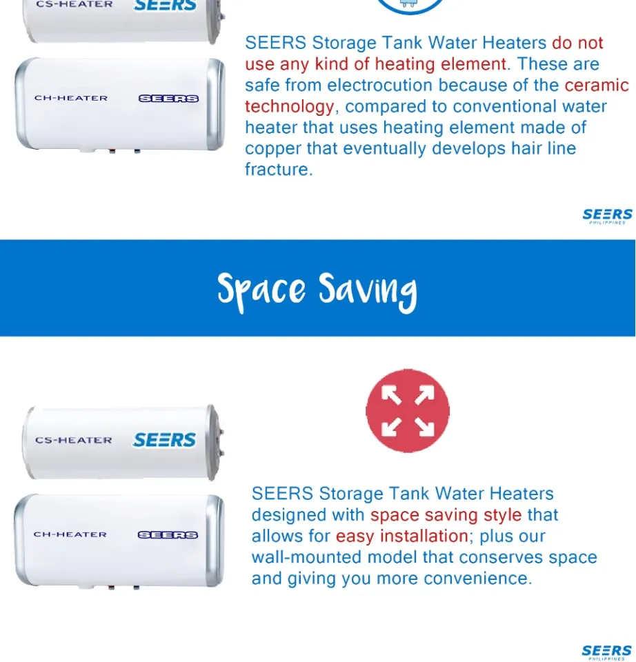 Water Heater Tank 40L (10.5 gal) Storage Tank Water Heater (SEERS Brand) / Water  Heater / Storage Heater /