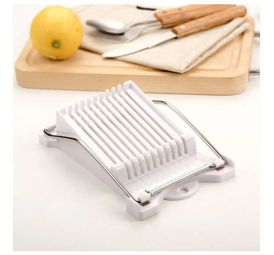 Egg Slicer For Hard Boiled Eggs Spam Slicer FENGCHEN Luncheon Meat Slicer  Soft Food Cheese Sushi Cutter Meat,Cutting Machine With 10 Singing Cutting  Wires in Stainless Steel 