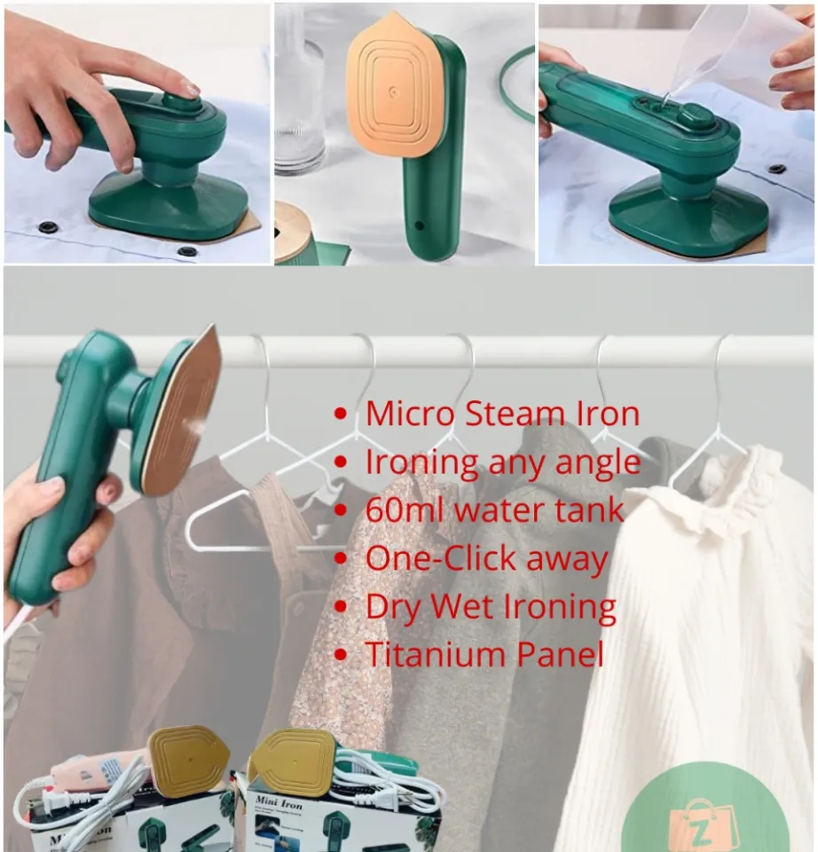 Professional Micro Steam Iron Mini Ironing Machine Handheld Steam