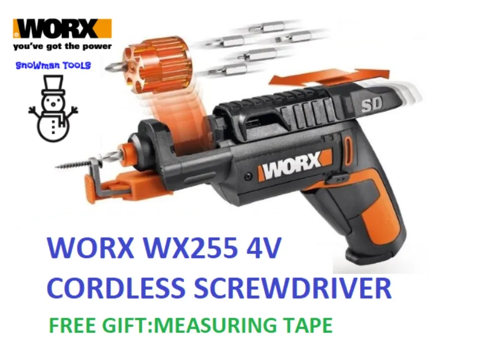 WORX WX255 4V MAX LI ION WITH SCREWHOLDER CORDLESS SCREWDRIVER