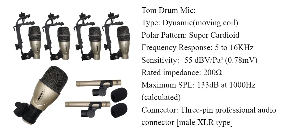 おせち SAMSON DK7/7kit ドラム用マイク7本セット - 楽器/器材