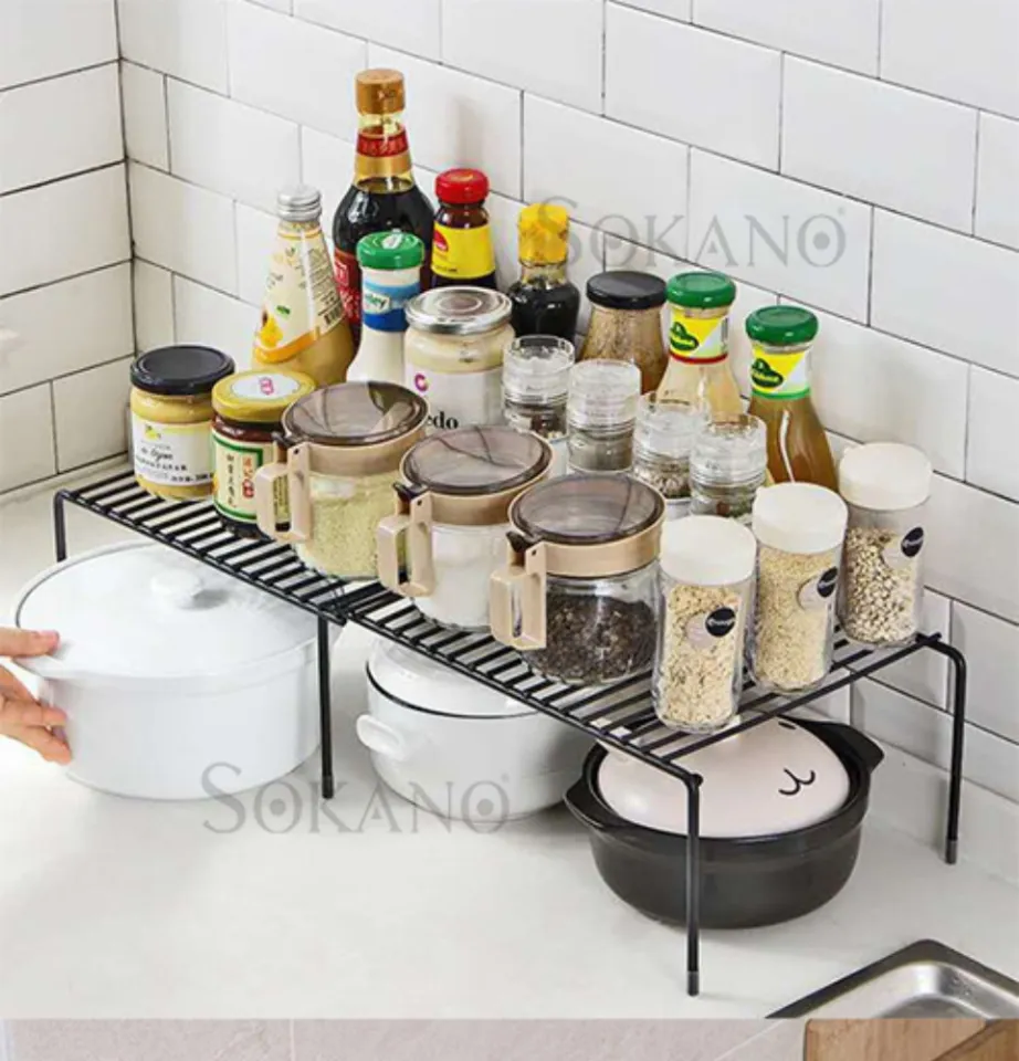 Expandable Under Sink Organizer 1/2Tier Kitchen supplies Cabinet Organizer,Pot  Pan Spice Rack,Storage Shelf for Kitchen,Bathroom - AliExpress