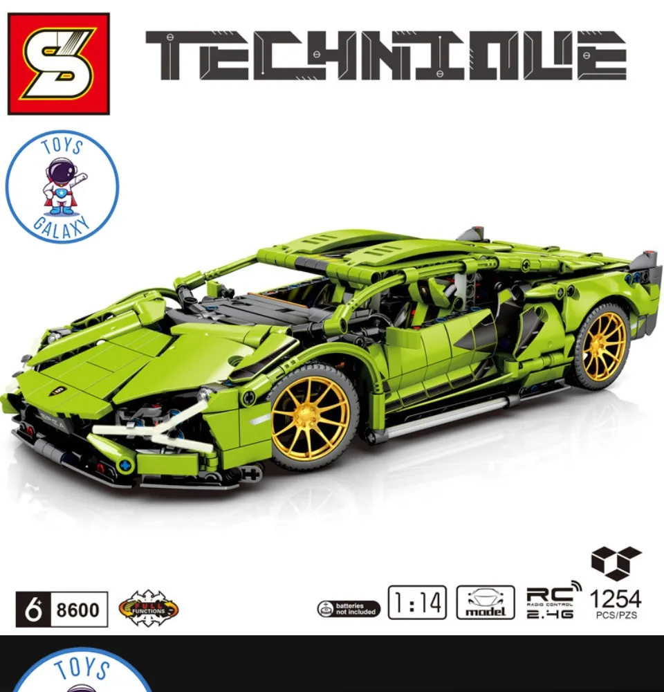 Đồ Chơi Lắp Ráp Kiểu LEGO Mô Hình Điều Khiển Từ Xa RC Technic Siêu Xe  Lamborghini Sian SY8600 