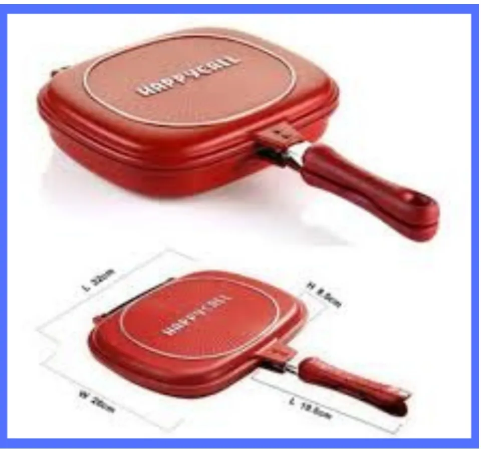 Happycall - Nonstick Double Pan, Omelette Pan, Flip Pan, Square