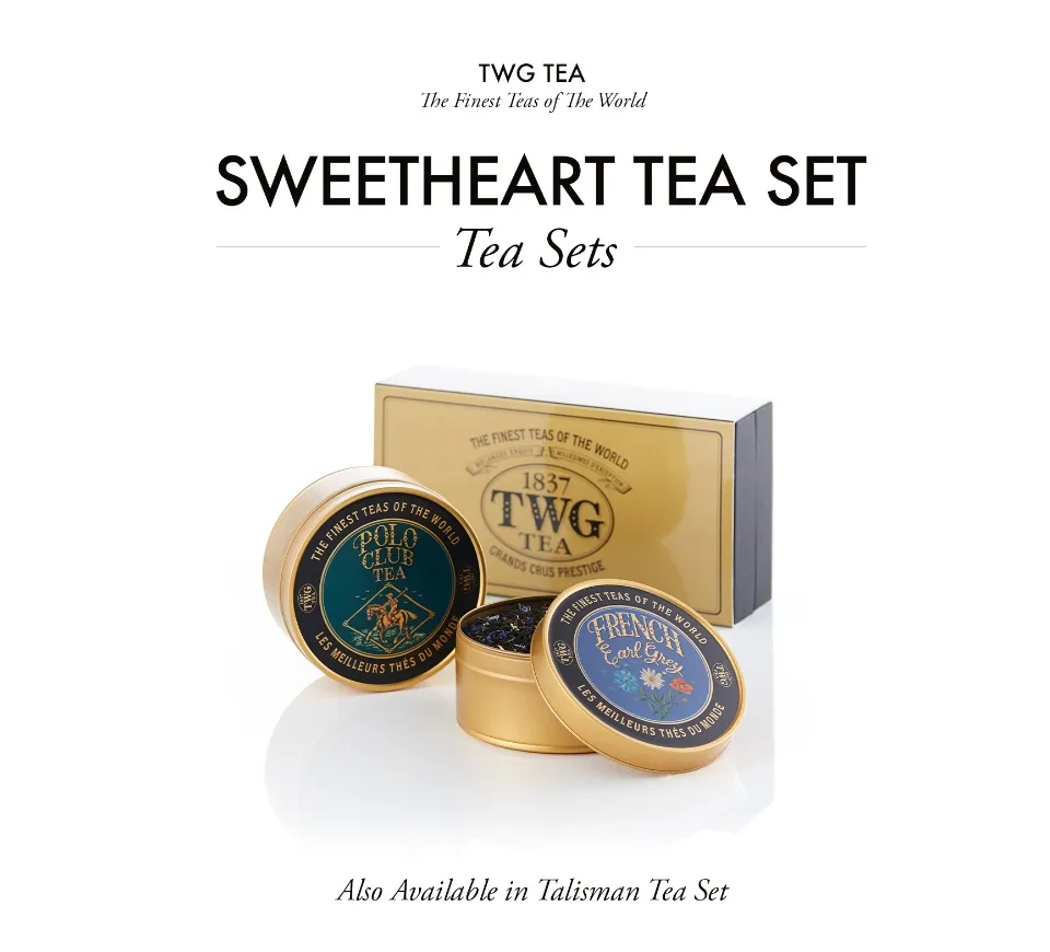 TWG Tea | Sweetheart Tea Set - French Earl Grey, Polo Club Tea in