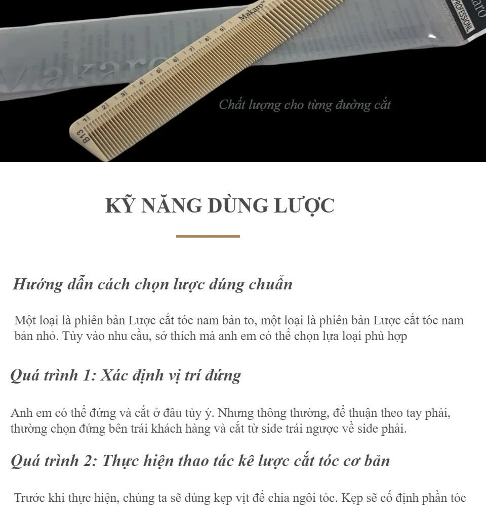 Lược cắt tóc nam: \