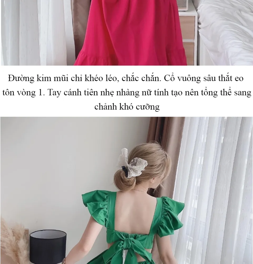 Đầm Maxi Đi Biển Tay Cánh Tiên Cut Eo Dáng Đuôi Cá Sang Chảnh, Chất Thô Mềm  Mát, Đầm Hở Lưng Quyến Rũ [Tặng Quà 0Đ] | Lazada.Vn
