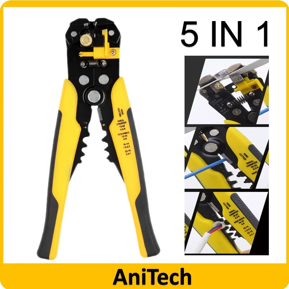 5 in 1 Wire Stripper Automatic Cable Stripper Crimper Pliers ...