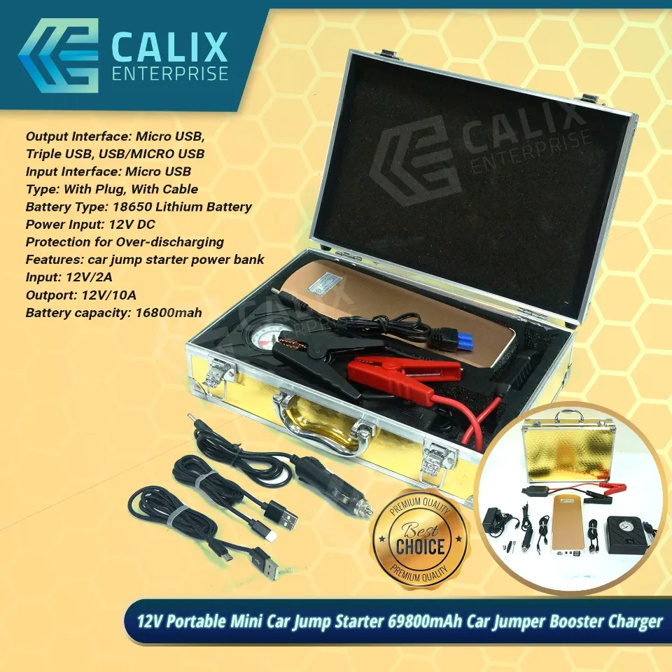 69800mAh Portable Car Jump Starter Booster Jumper Box Power Bank Battery  Charger