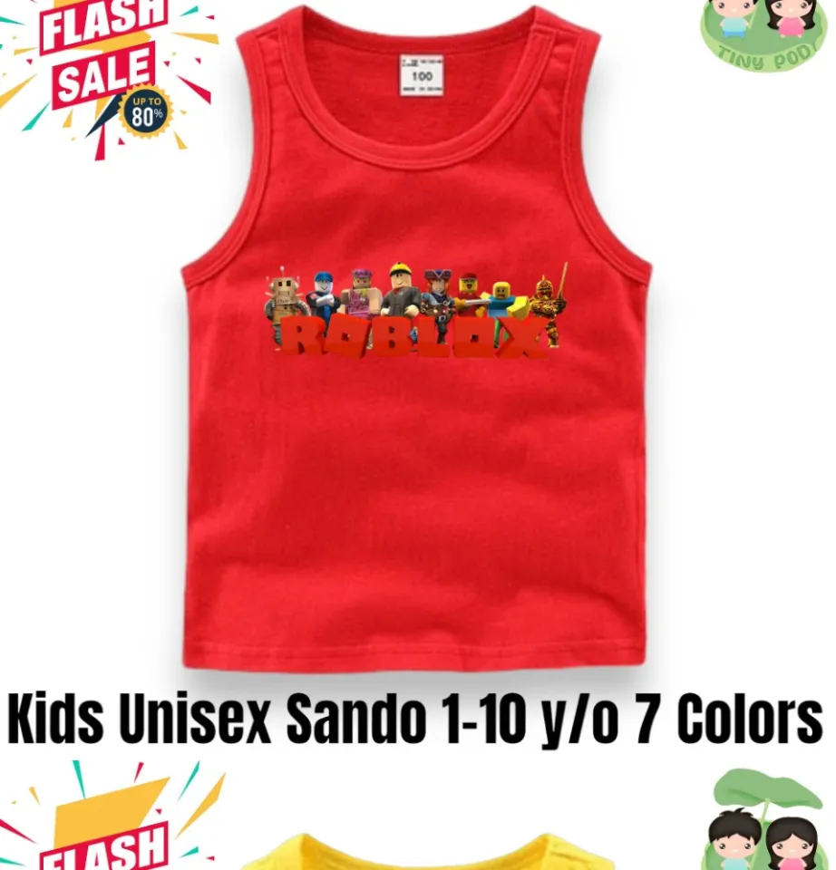 7COLORS ROBLOX GAME GAMER KIDS COTTON TSHIRT UNISEX 1-10 YEARS OLD BOYS  GIRLS BABY TODDLER