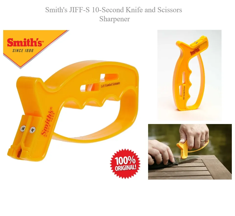 Smiths Jiff-S 10 Second Knife and Scissors Sharpener Yellow