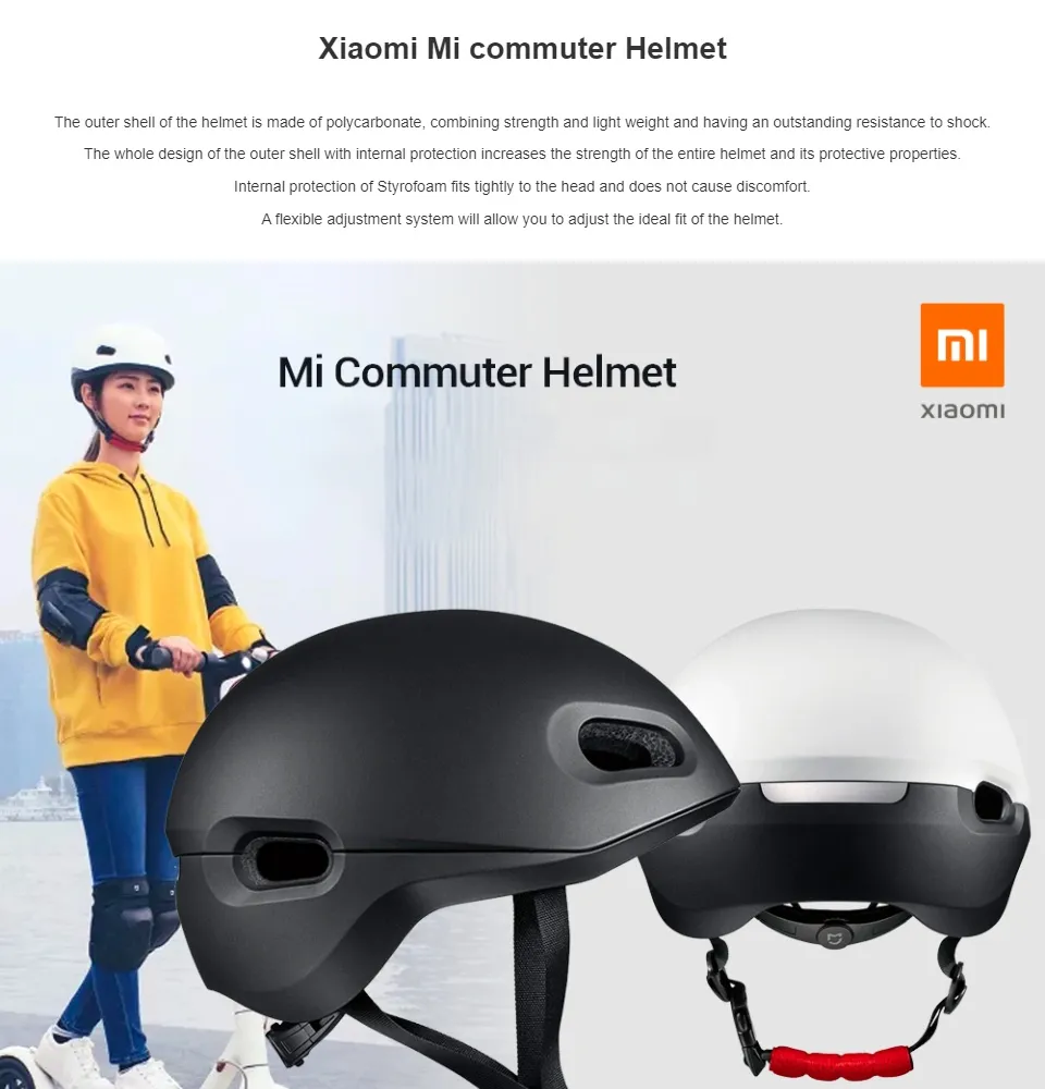 Xiaomi Mijia Mi Commuter Helmet black or white good for bike scooter pro 1S  Pro 2, electric scooter AMG ninebot HIMO | Lazada PH