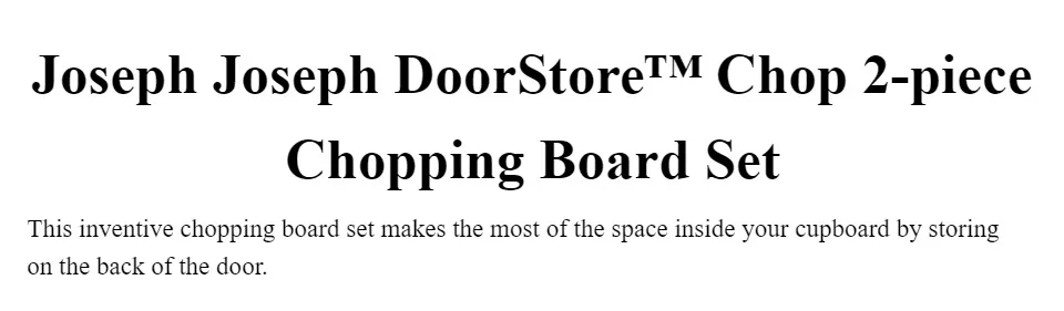 Joseph Joseph DoorStore 2 piece Chopping Board Set