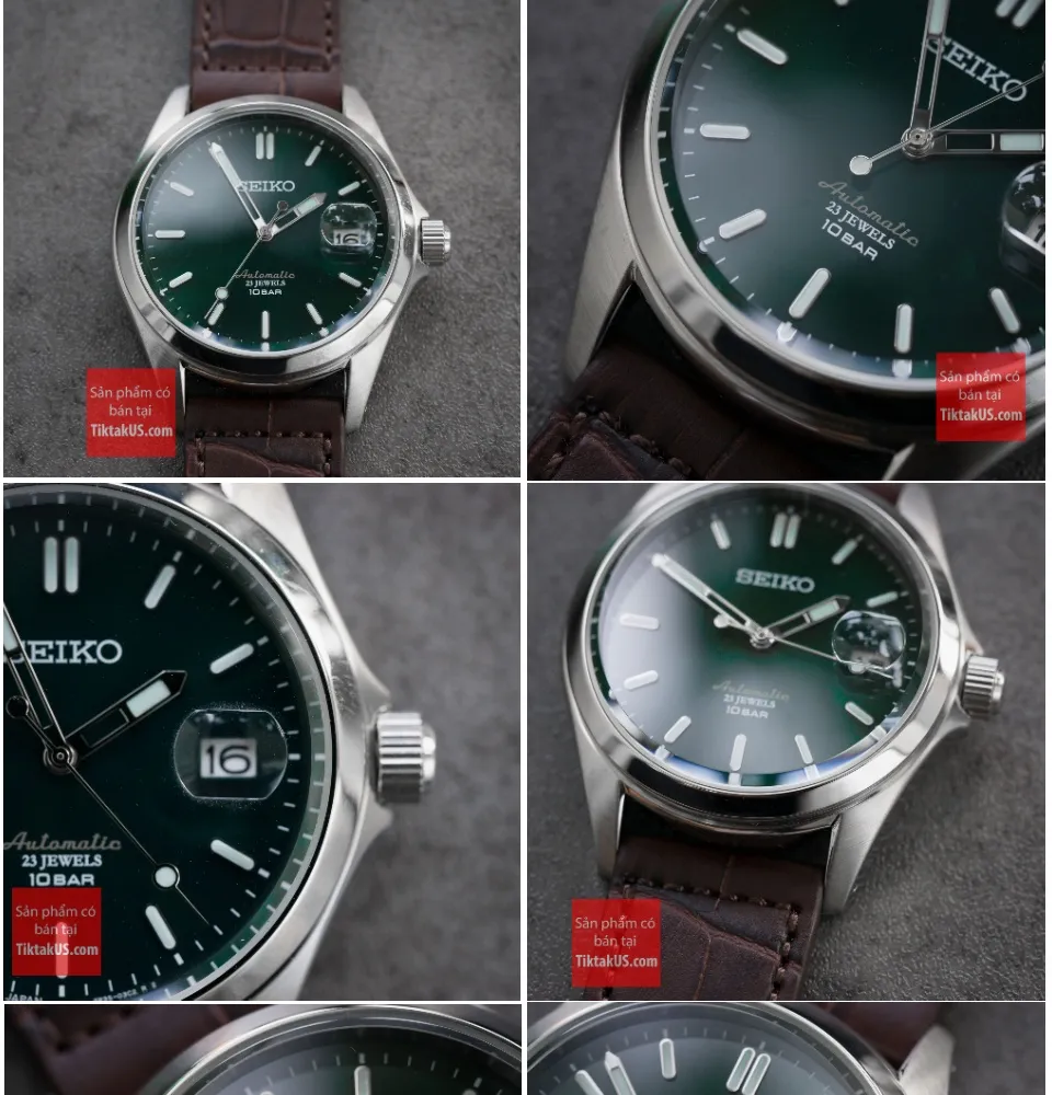 Đồng hồ nam dây da Seiko SZSB018 Land ( Made in japan) trữ cót 40 tiếng lên  cót tay kính harlex chống nước 100m 