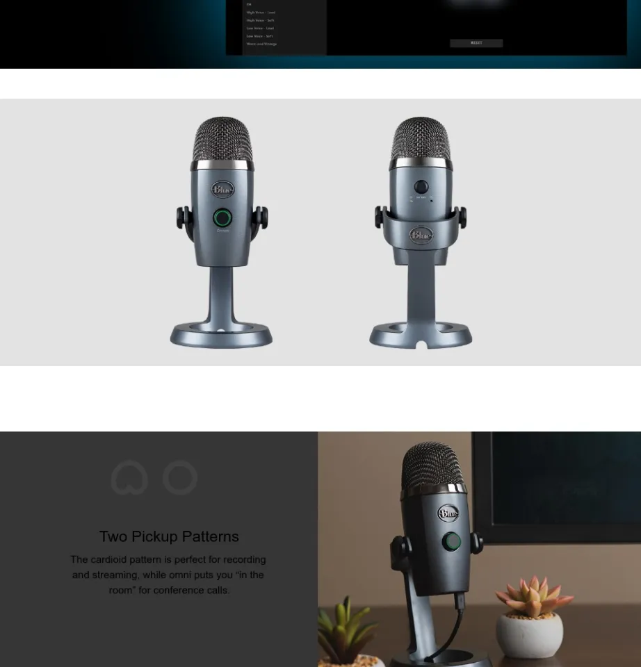 Blue Yeti Nano Premium USB Microphone for PC, Mac, Gaming